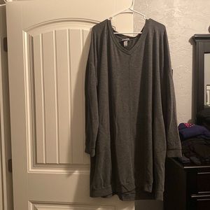 Long Sleeve, dress, gray,  size 4x